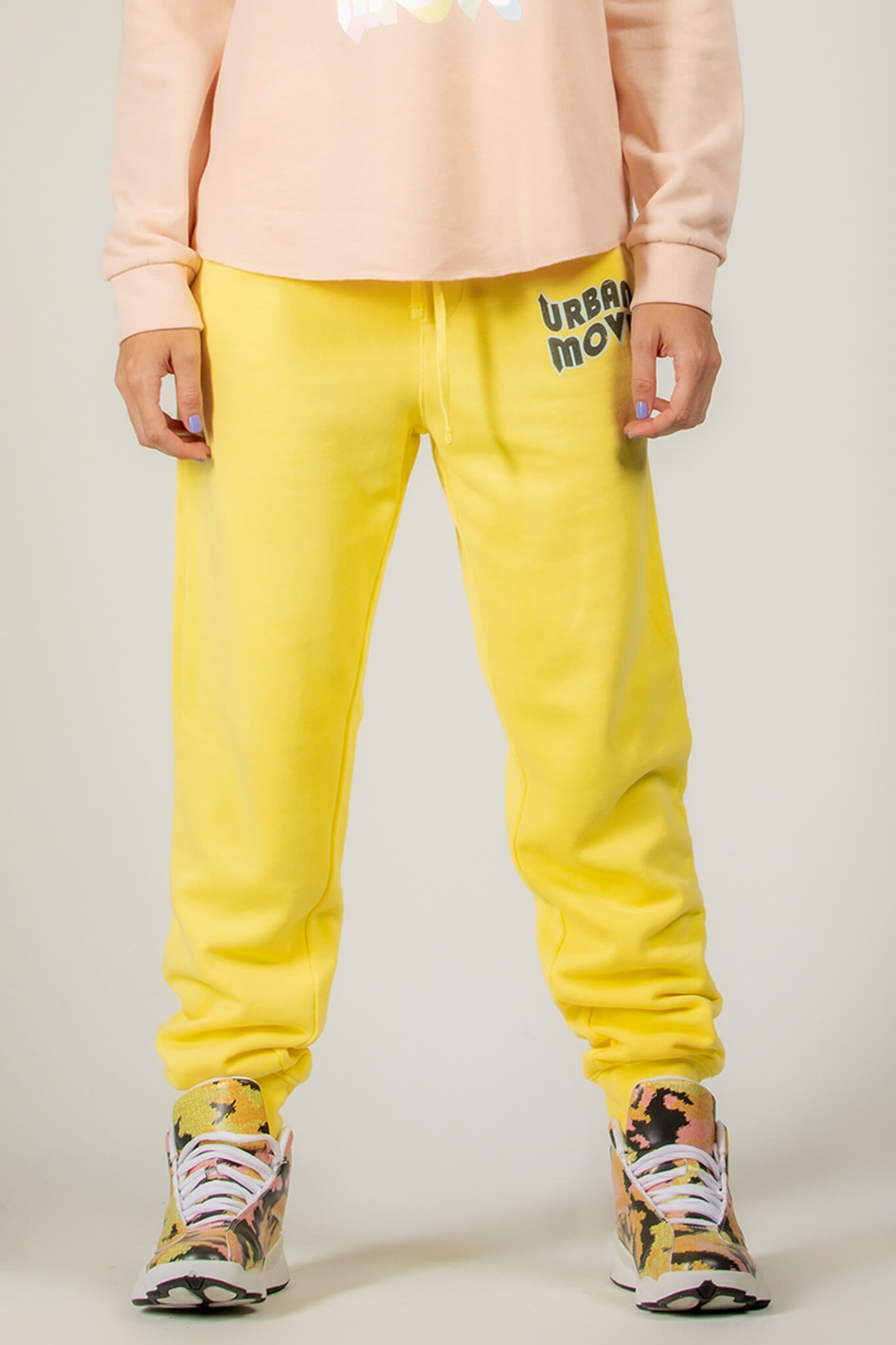 Yellow Pigment Dyed Joggers