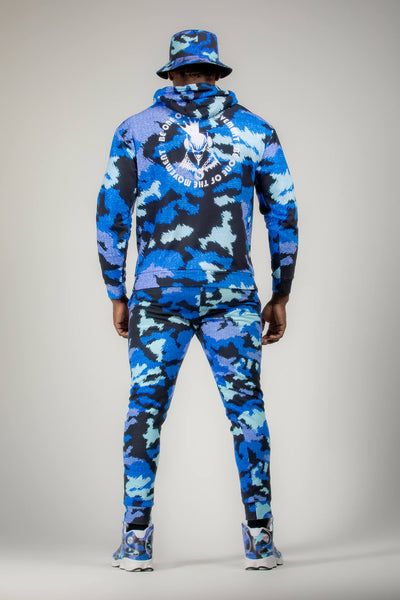 All Over Print Joggers Blue